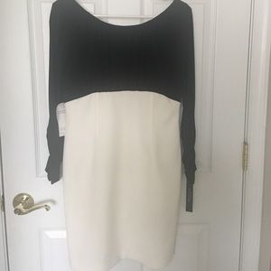 Dress Black & White Shirt Semi Formal